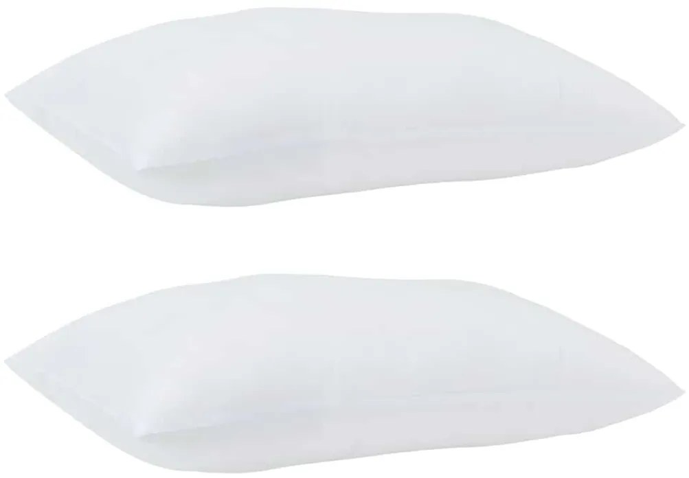 Travesseiros 2 pcs Branco 60 x 80 cm 85gsm 100% poliéster