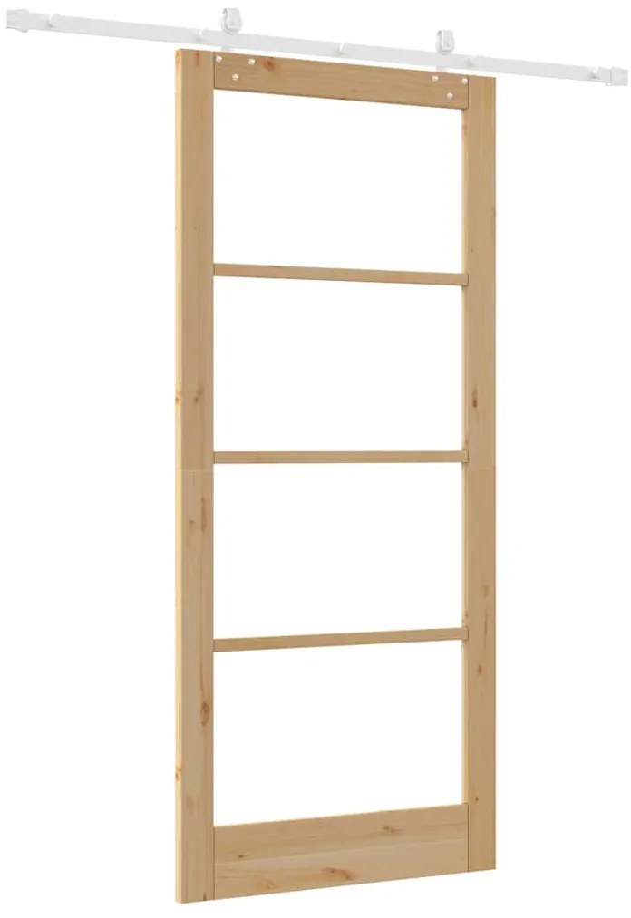 Conjunto de Porta Deslizante com Hardware vidaXL 93x211 cm Madeira Mac