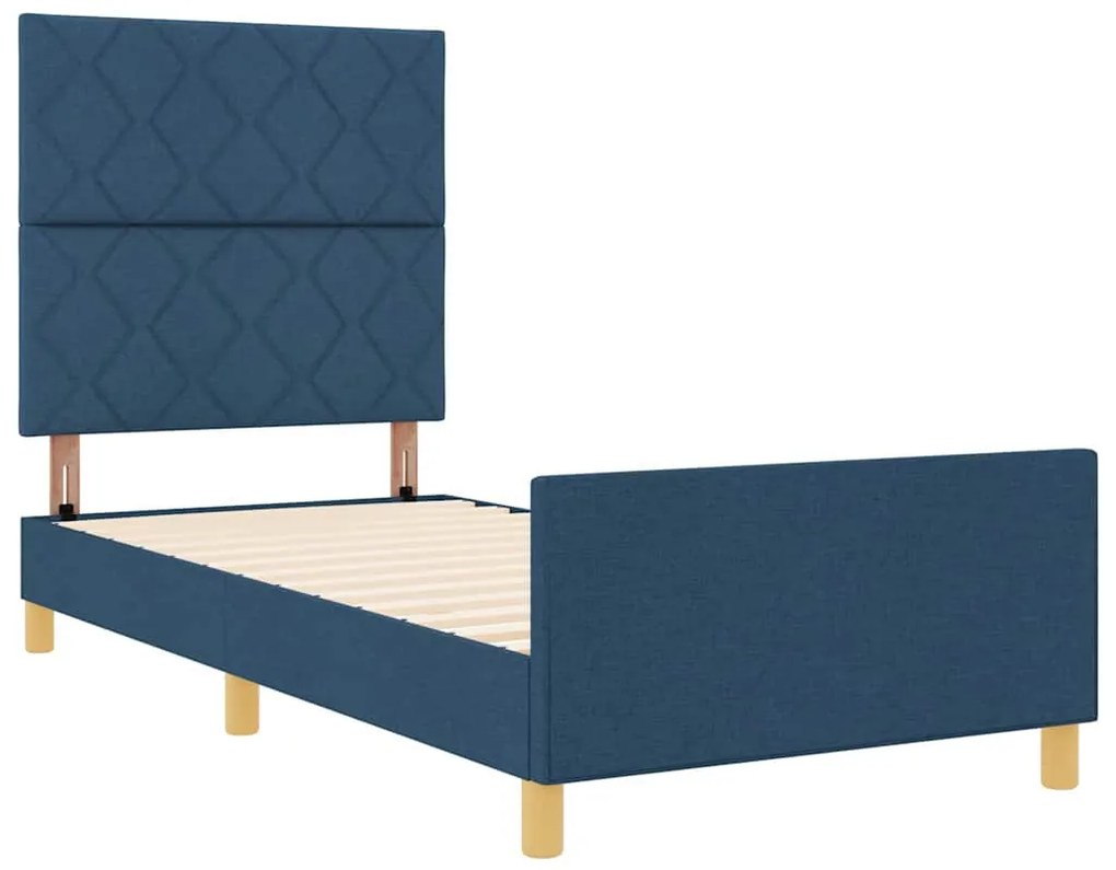 Cama de tecido azul vidaXL 100x200 cm