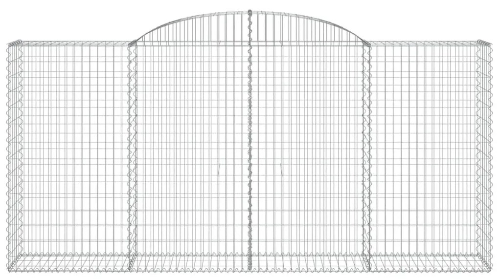 Cestos gabião arqueados 8pcs 300x50x140/160cm ferro galvanizado