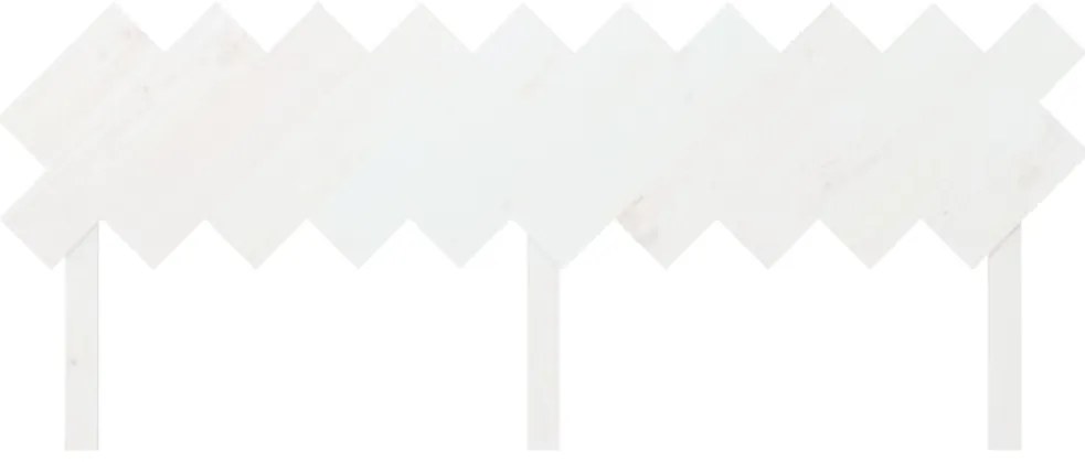 Cabeceira de cama 196x3x80,5 cm pinho maciço branco