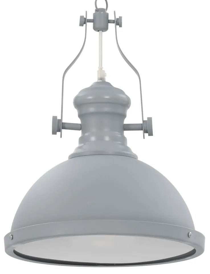 vidaXL Candeeiro de teto redondo E27 cinzento