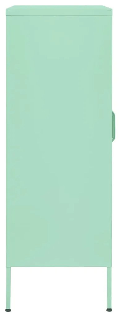 Armário de arrumação aço 80x35x101,5 cm verde-hortelã