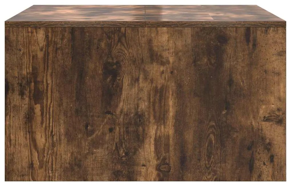 Mesa de centro com gavetas 70,5x70x40 cm carvalho fumado