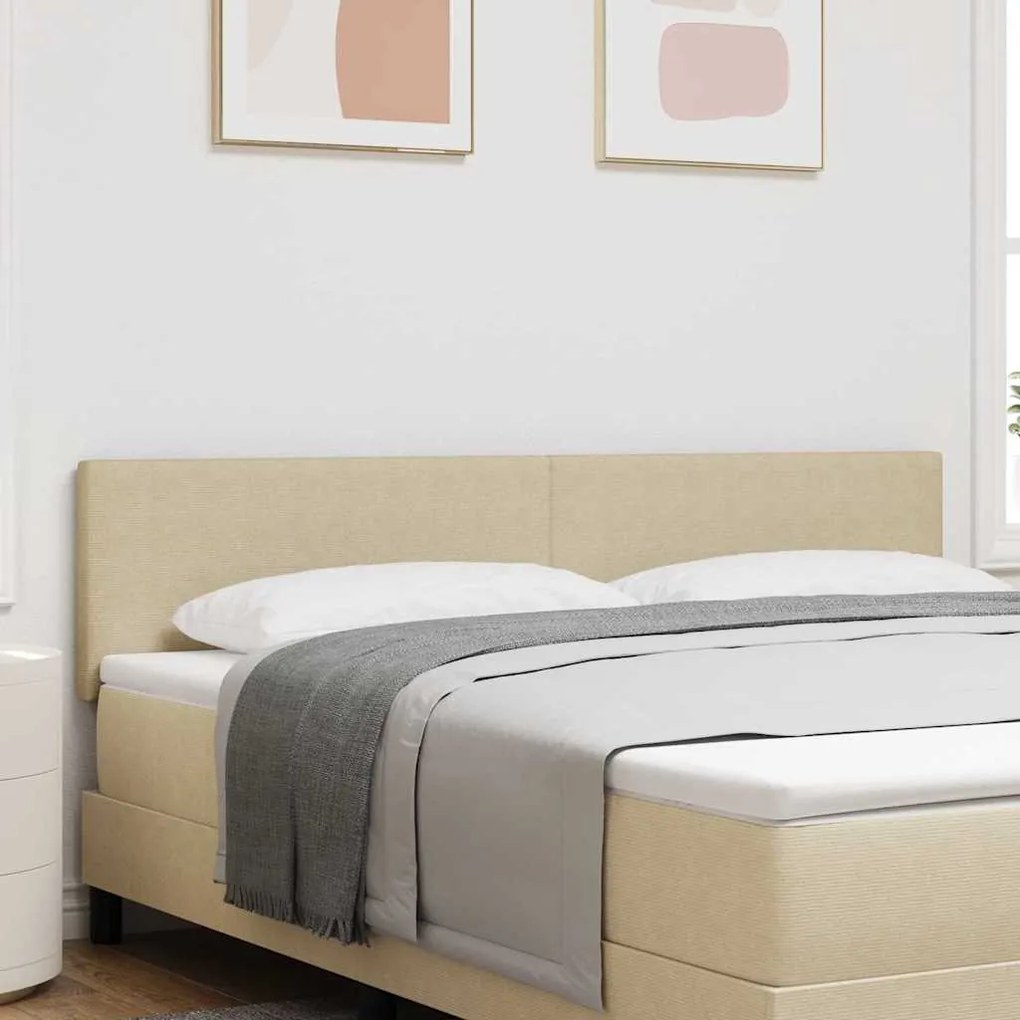 vidaXL Cabeceira LED com cabeceira Manual Cinza Verde 180 cm Poliéster