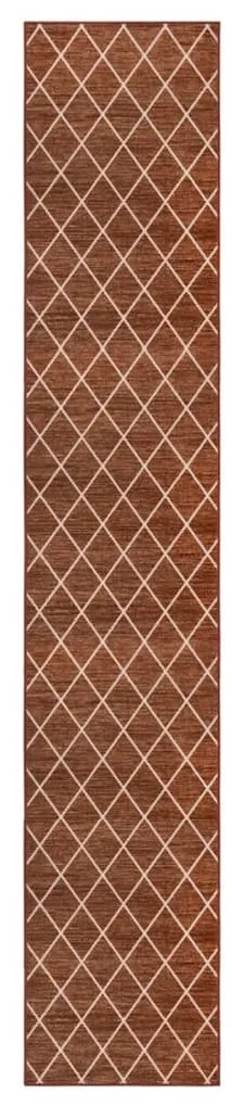 vidaXL Tapete/passadeira 80x600 cm castanho-escuro