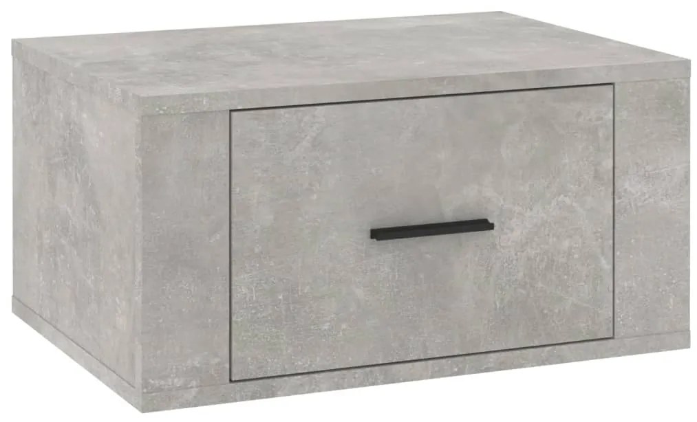 Mesas de cabeceira de parede 2 pcs 50x36x25 cm cinzento cimento