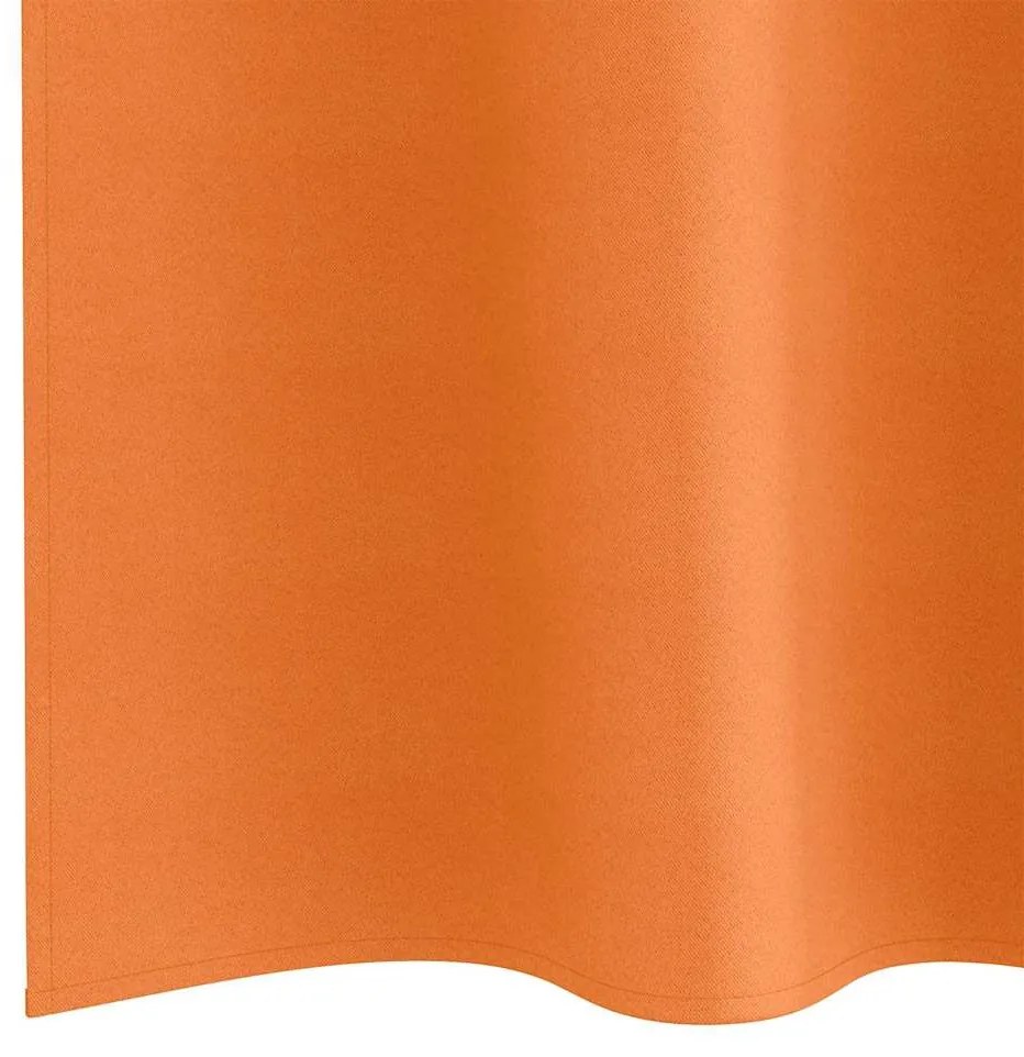 Cortinas 2 pcs Laranja Brilhante 175 x 140 cm Poliéster