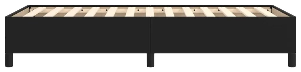 Estrutura de cama 100x200 cm couro artificial preto