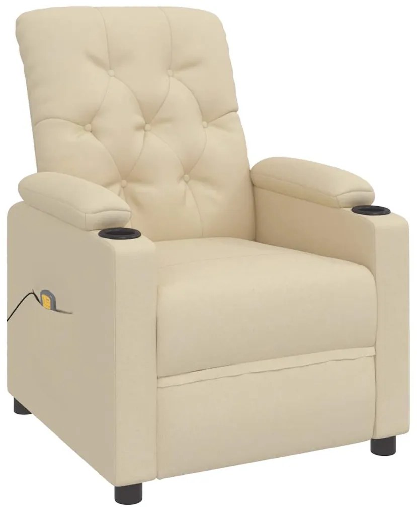 Poltrona de massagens tecido cor creme