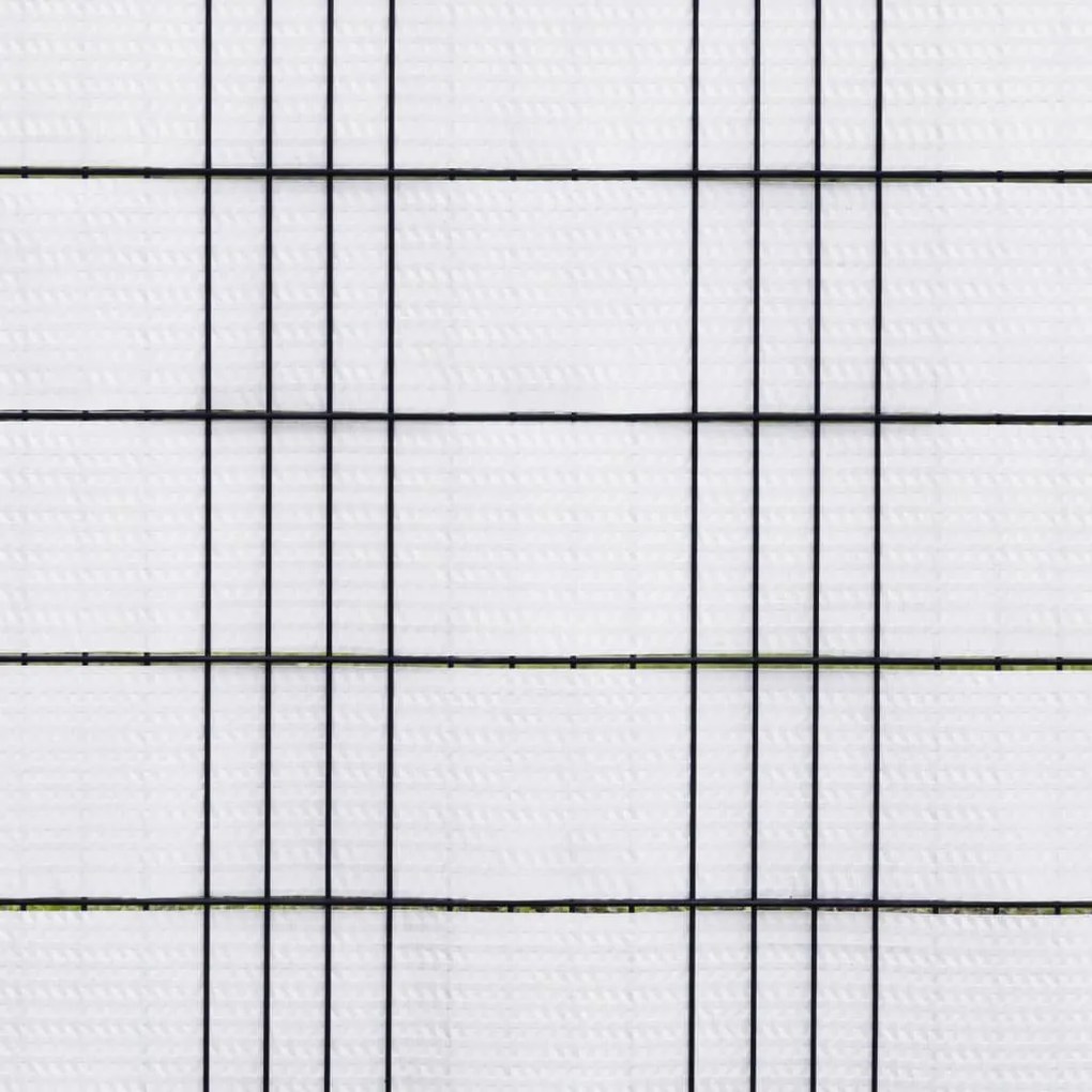 Telas de varanda 10 pcs 255x19 cm vime PE branco