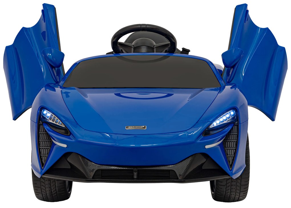 Carro elétrico para Crianças 12V 4x4 Mclaren Artura Rodas de EVA, Assento de couro Azul