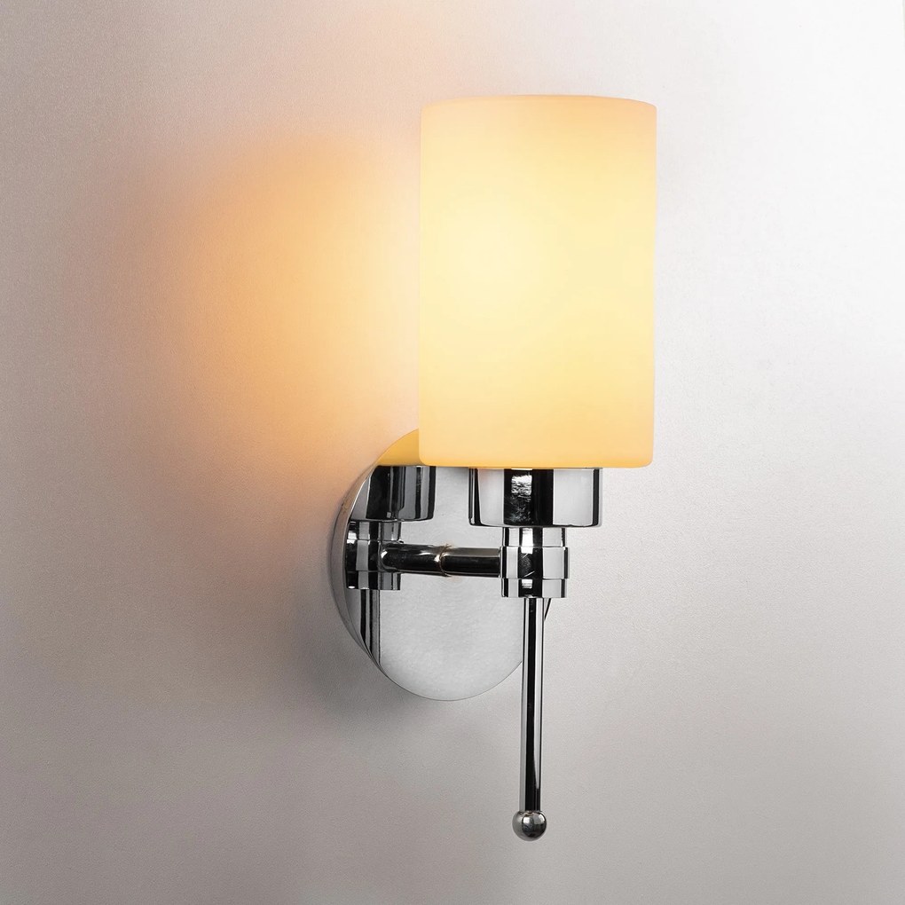 Aplique de Parede Balcova – Prateado – Diâmetro 12 cm, Altura 32 cm