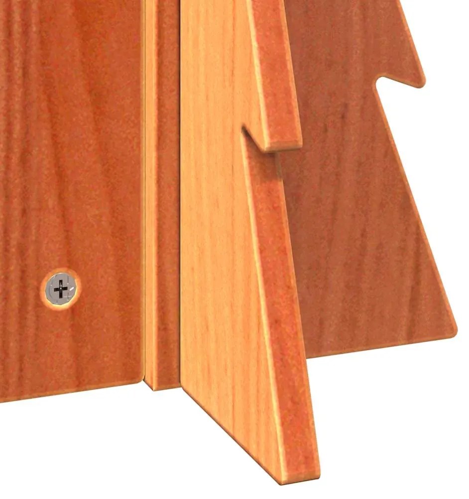 Árvore de Natal decorativa 49 cm pinho maciço castanho-mel