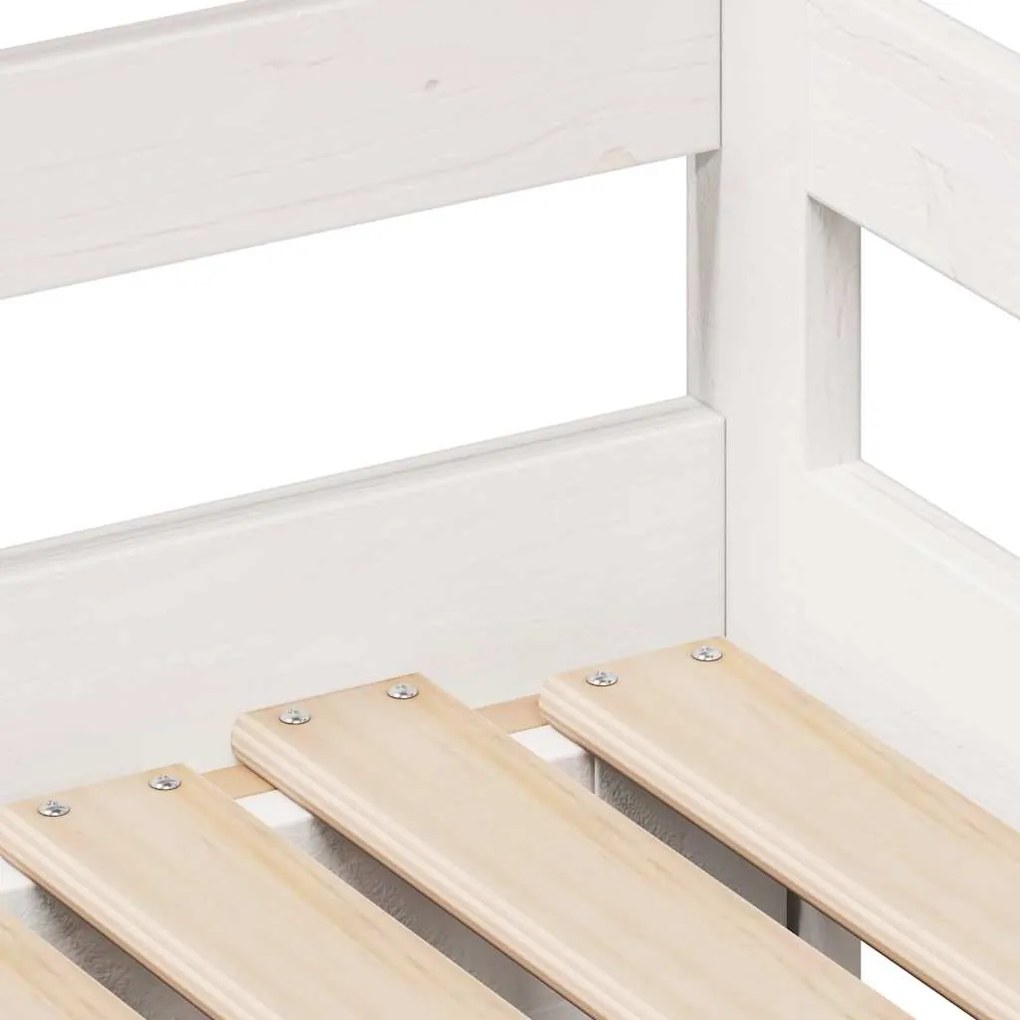 Sofá-cama c/ gavetas 90x200cm madeira de pinho maciça branco