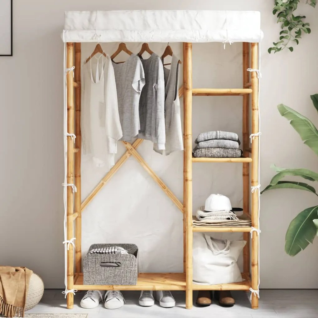 vidaXL Roupeiro 110x45x170 cm bambu
