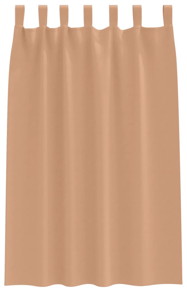 Cortinas opacas 2 pcs Castanho-claro 175 x 140 cm Poliéster
