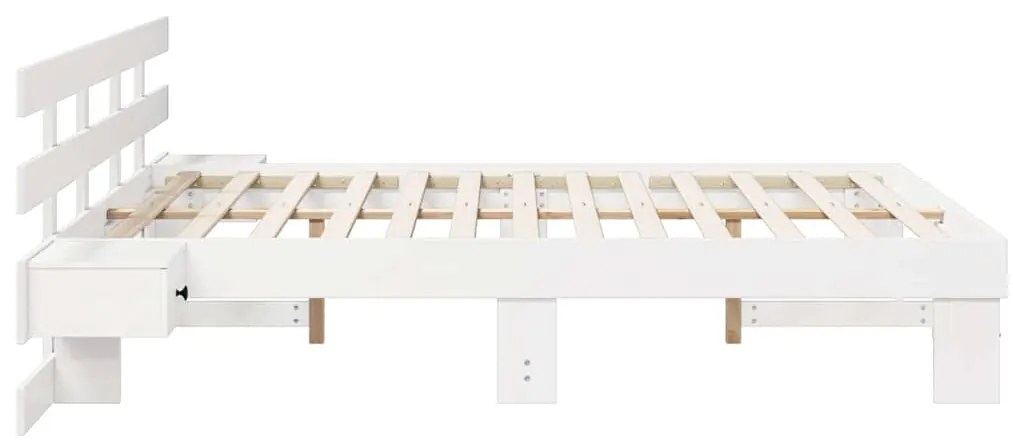 Estrutura da Cama com gaveta Branco 140 x 200 cm