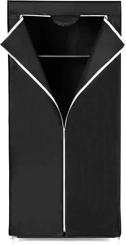 Guarda Roupa de tecido 75 x 160 x 45 cm preto