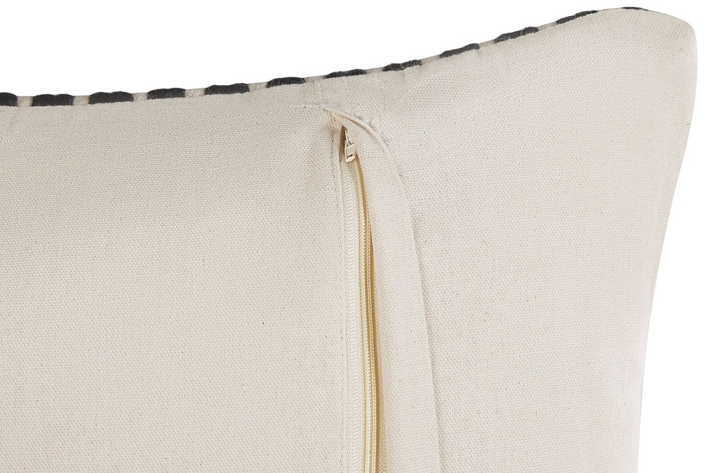 Almofada decorativa preto e branco 45 x 45 cm YONCALI Beliani