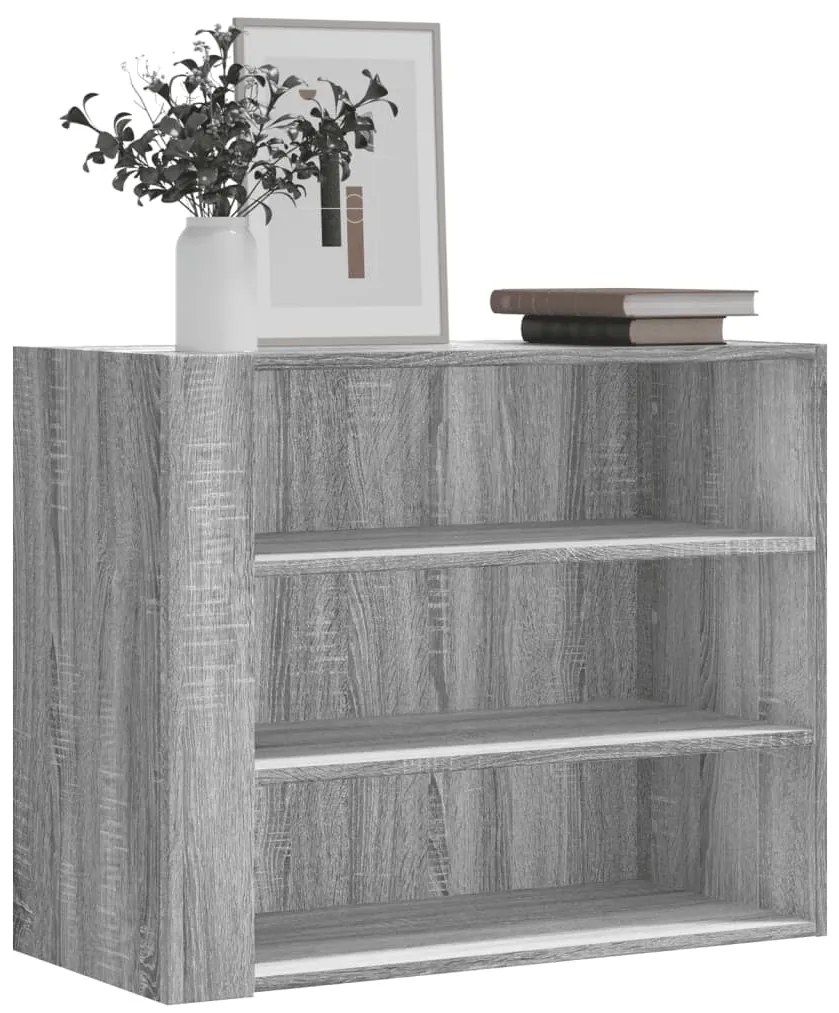 vidaXL Armário parede 75x35x60 cm derivados de madeira cinzento sonoma