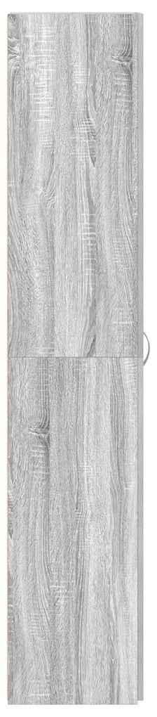 Cabide de Sapatos Cinza Sonoma 80x35,5x180 cm Madeira Engineered