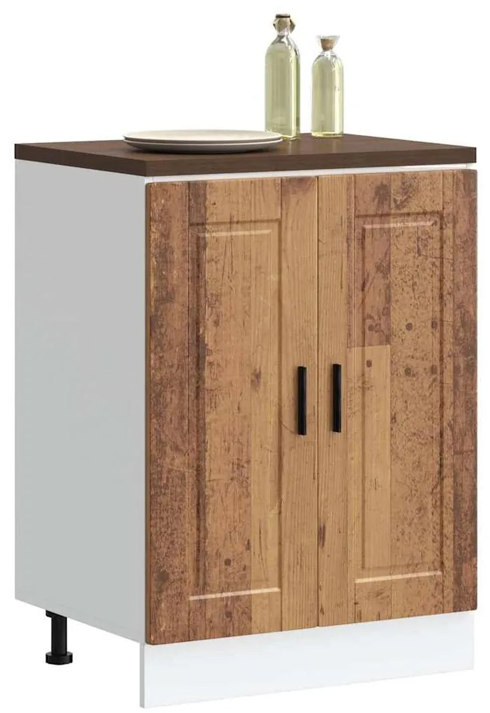 vidaXL Armário base de cozinha Porto derivados madeira madeira velha