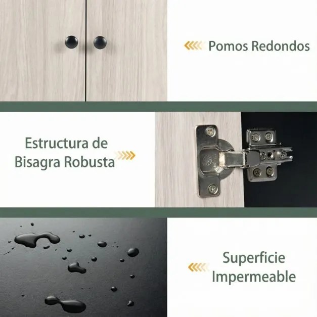 Estante 60 x 30 x 133 cm de 5 níveis com prateleiras abertas e portas para quarto, sala de estar ou escritório Preto