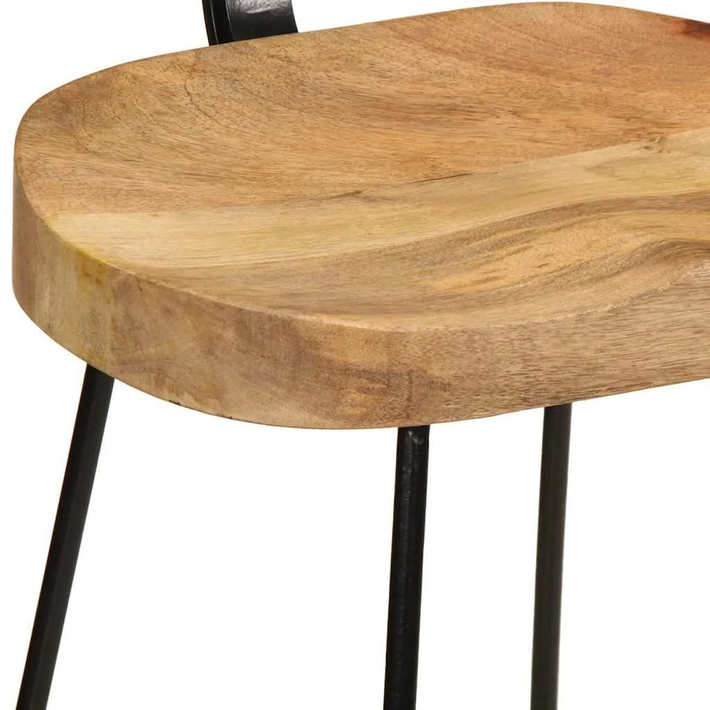 Bancos de bar 2 pcs 49x43x103 cm madeira de mangueira maciça