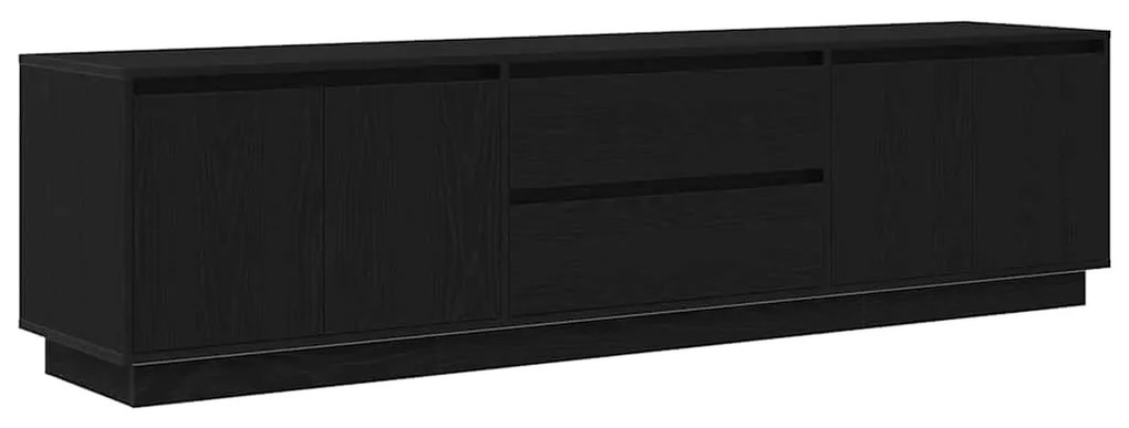 Móvel de TV com luzes LED 193,5x41x50 cm carvalho preto