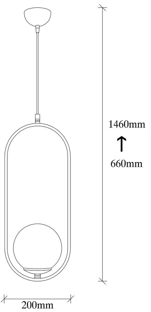 Chandelier Mudoni – Preto e Branco – 20 x 15 cm
