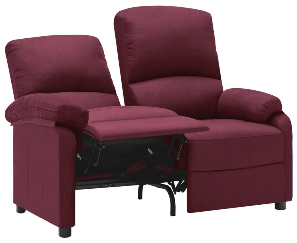 vidaXL Sofá de 2 lugares reclinável em tecido roxo