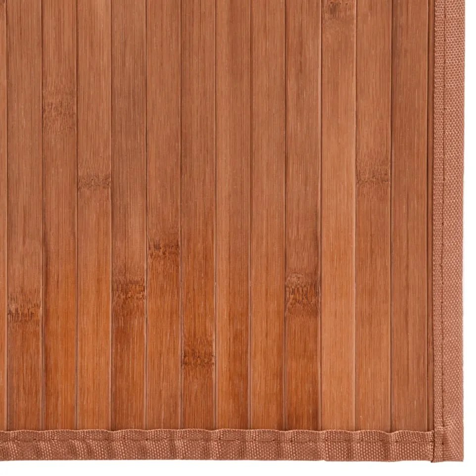 Tapete retangular 60x500 cm bambu castanho