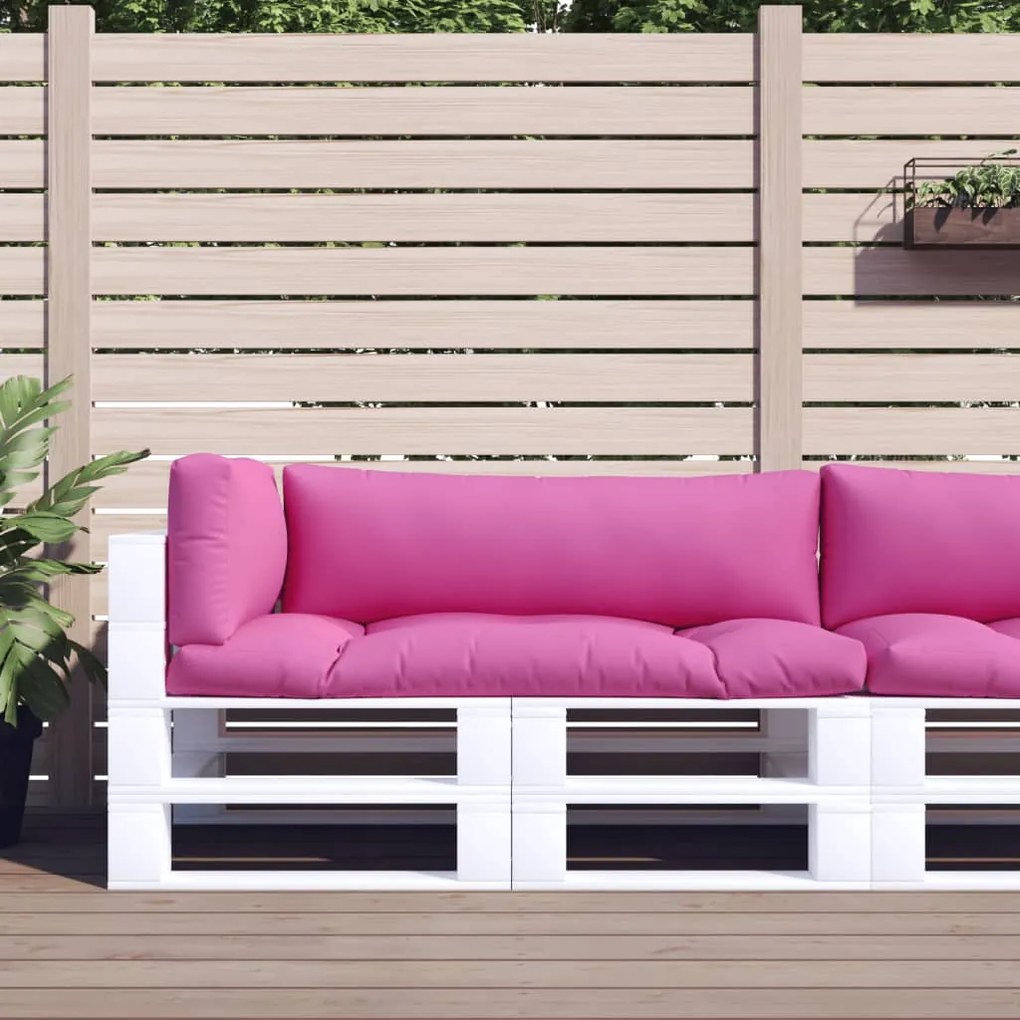 Almofadões p/ móveis de paletes 3 pcs tecido oxford rosa