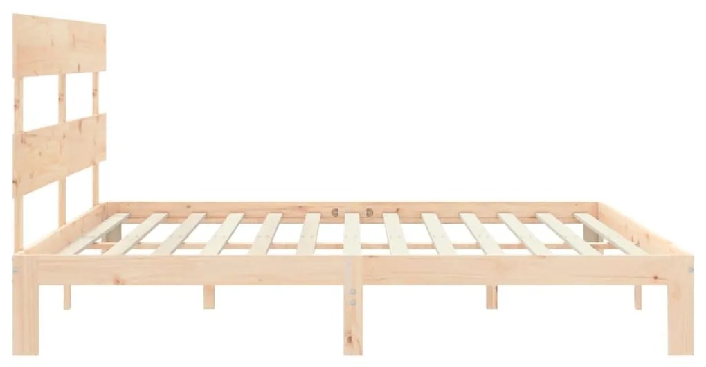 Cama sem colchão 200x200 cm madeira de pinho maciça