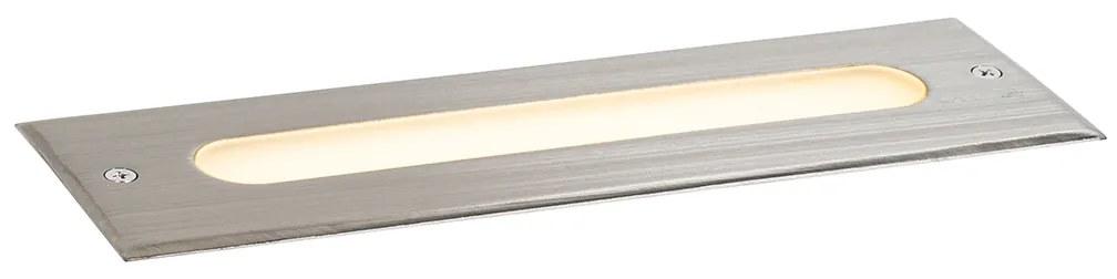 Foco de chão moderno em aço 30 cm com LED IP65 - Eline