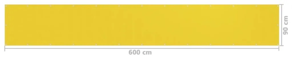 Tela de varanda 90x600 cm PEAD amarelo