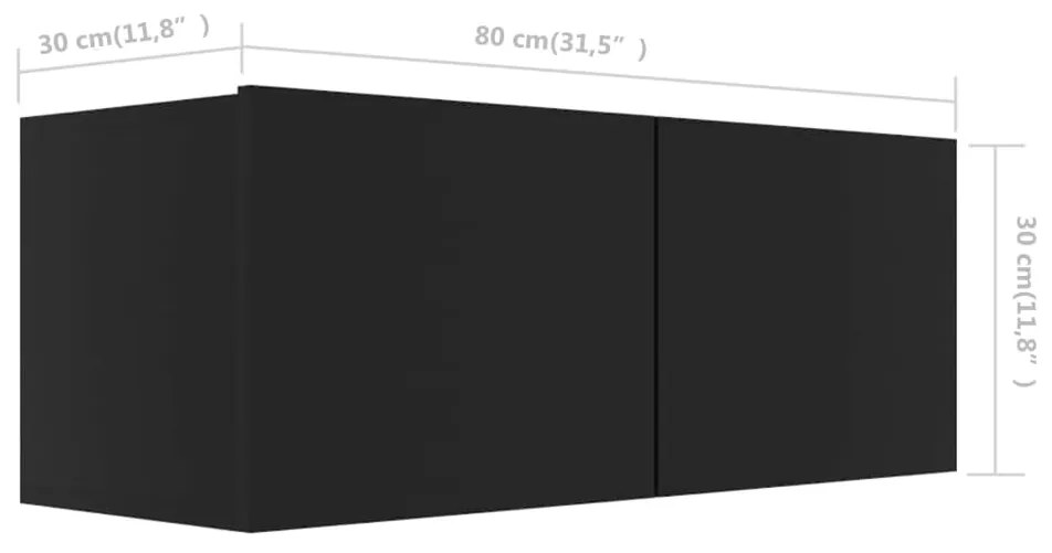 5 pcs conjunto de móveis de TV derivados de madeira preto