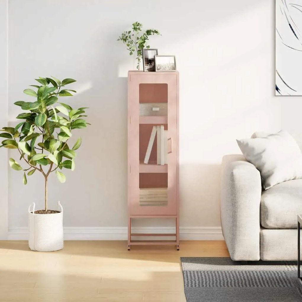 Móvel alto 36x39x123 cm aço laminado a frio rosa