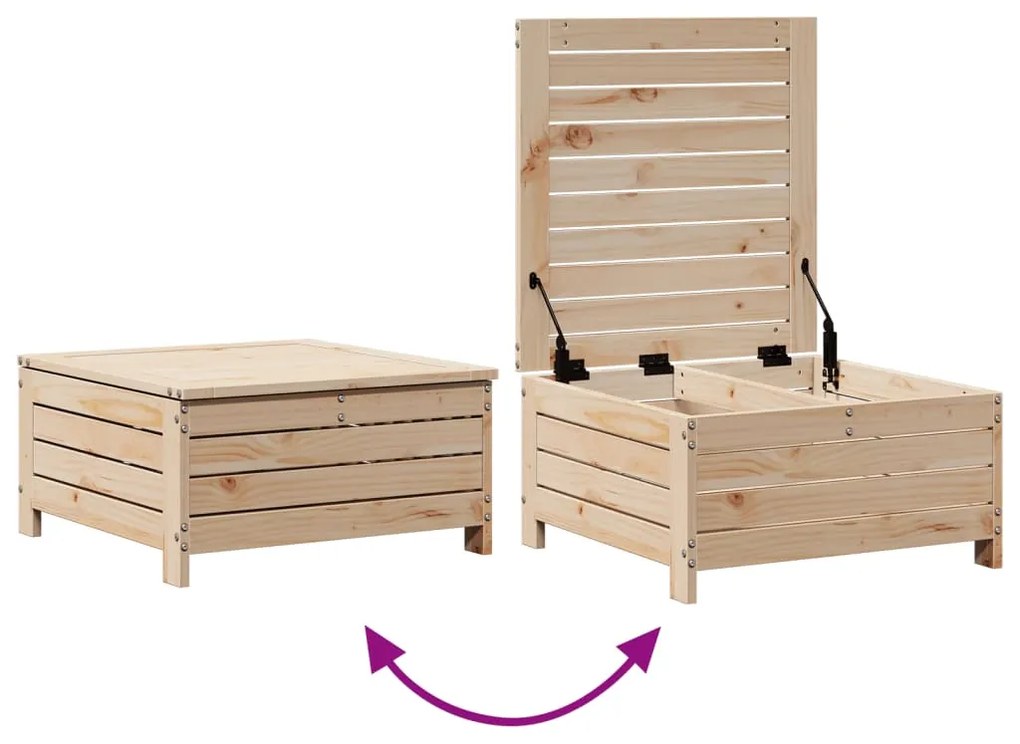 3 pcs conjunto sofás de jardim madeira de pinho maciça