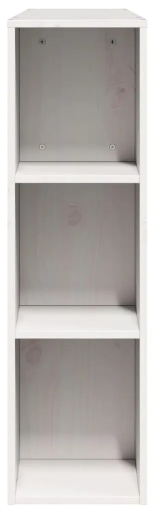 Cabeceira com arrumação 120 cm madeira de pinho maciça branco