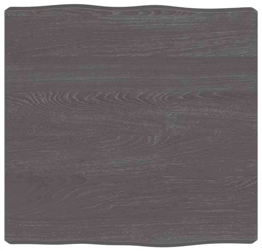 363994 vidaXL Tampo de mesa com bordas vivas carvalho tratado cinza-escuro