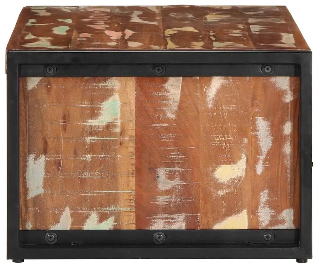Mesa de centro multicor 90x50x36 cm madeira maciça recuperada