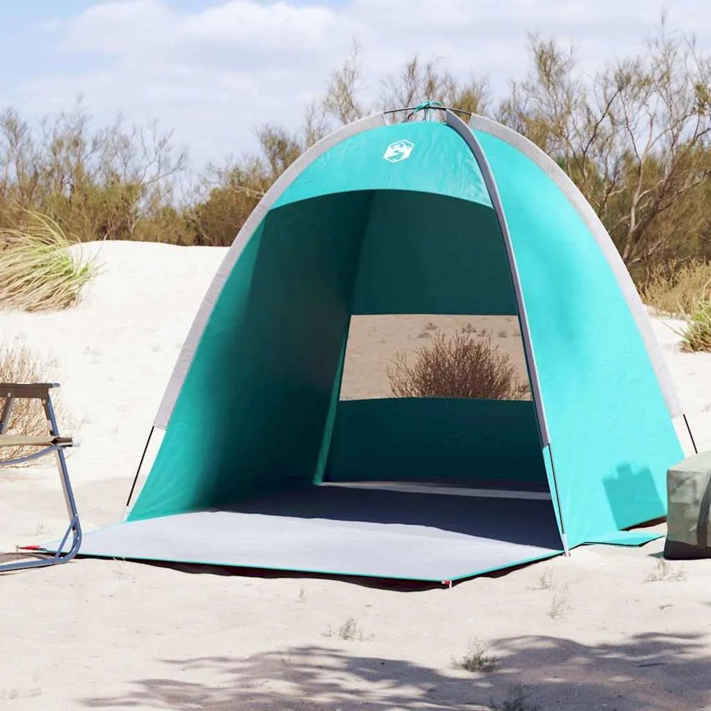 vidaXL Tenda de praia 3 Pessoas impermeável verde mar