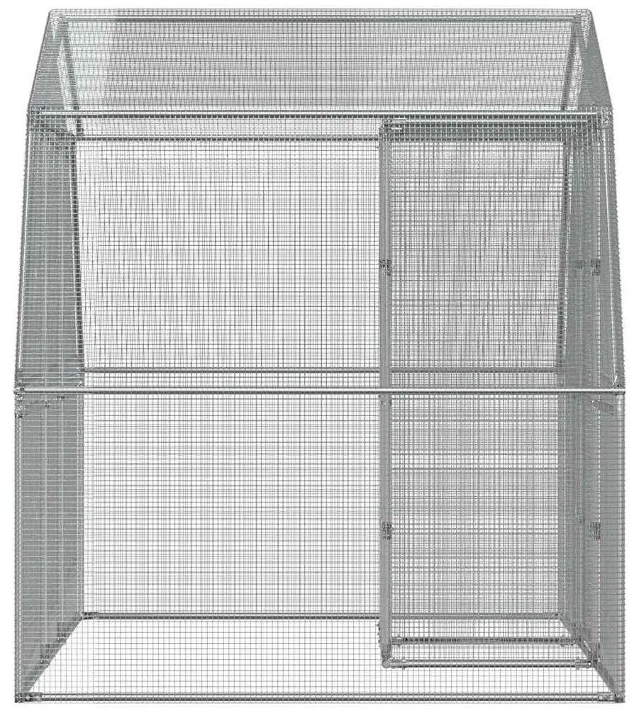 Gaiola para pássaros com porta aço galvanizado prateado