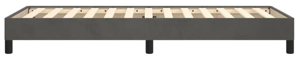 Estrutura de cama sem colchão 100x200 cm veludo cinzento-escuro