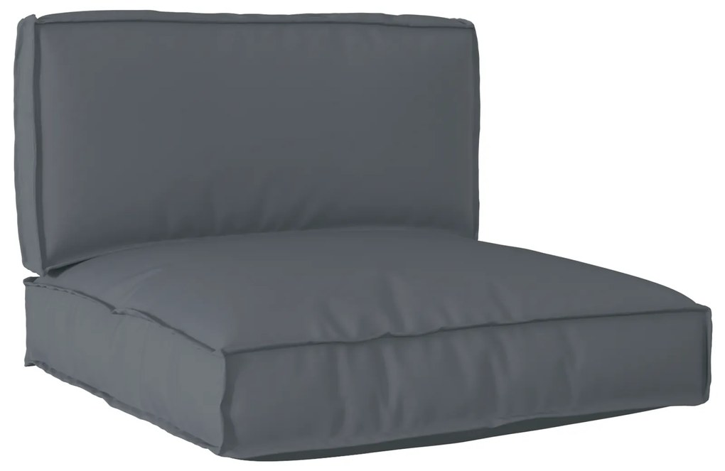 vidaXL Conjunto de 2 Almofadas de Palete Tecido Oxford Antracite
