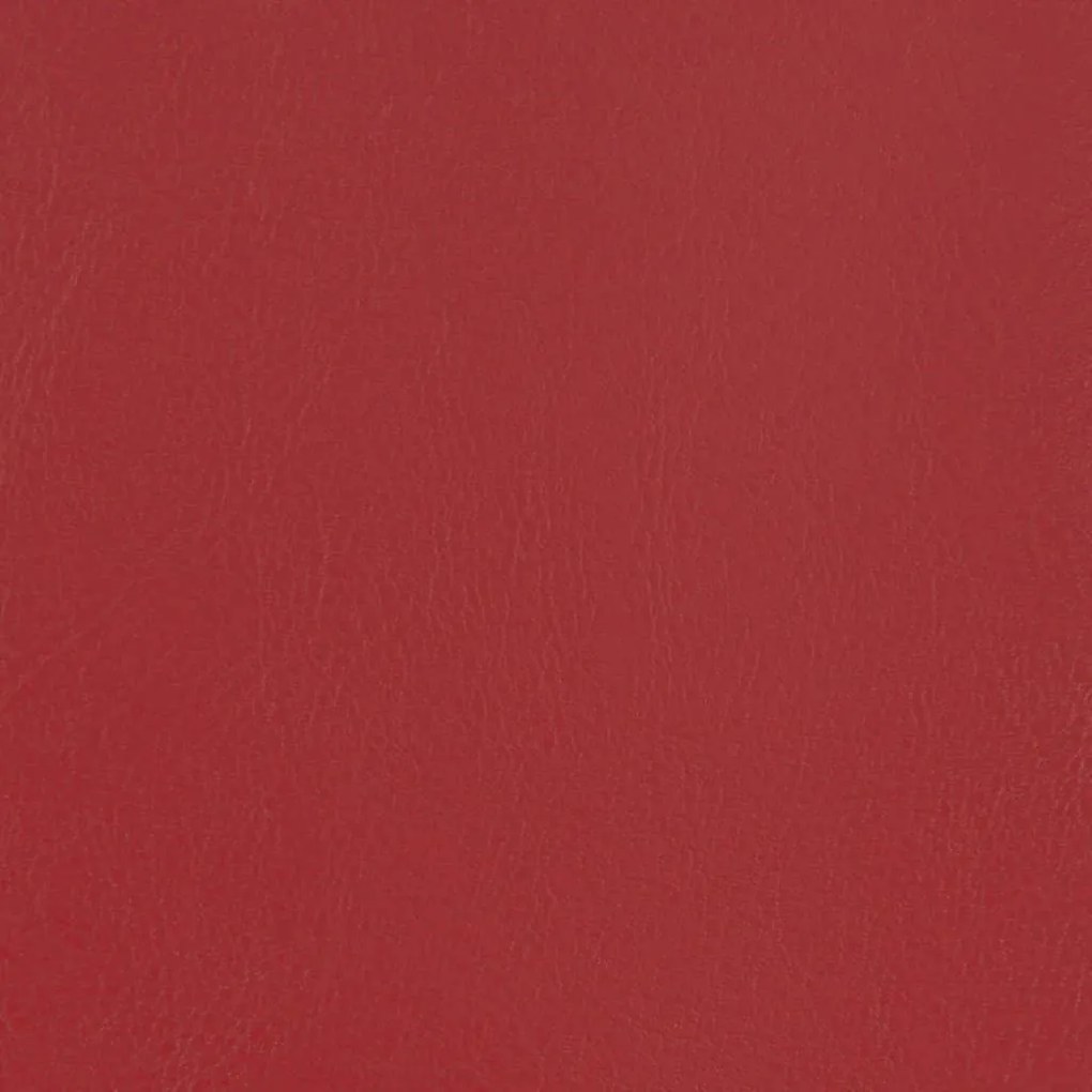Poltrona com apoio de pés couro artificial vermelho-tinto