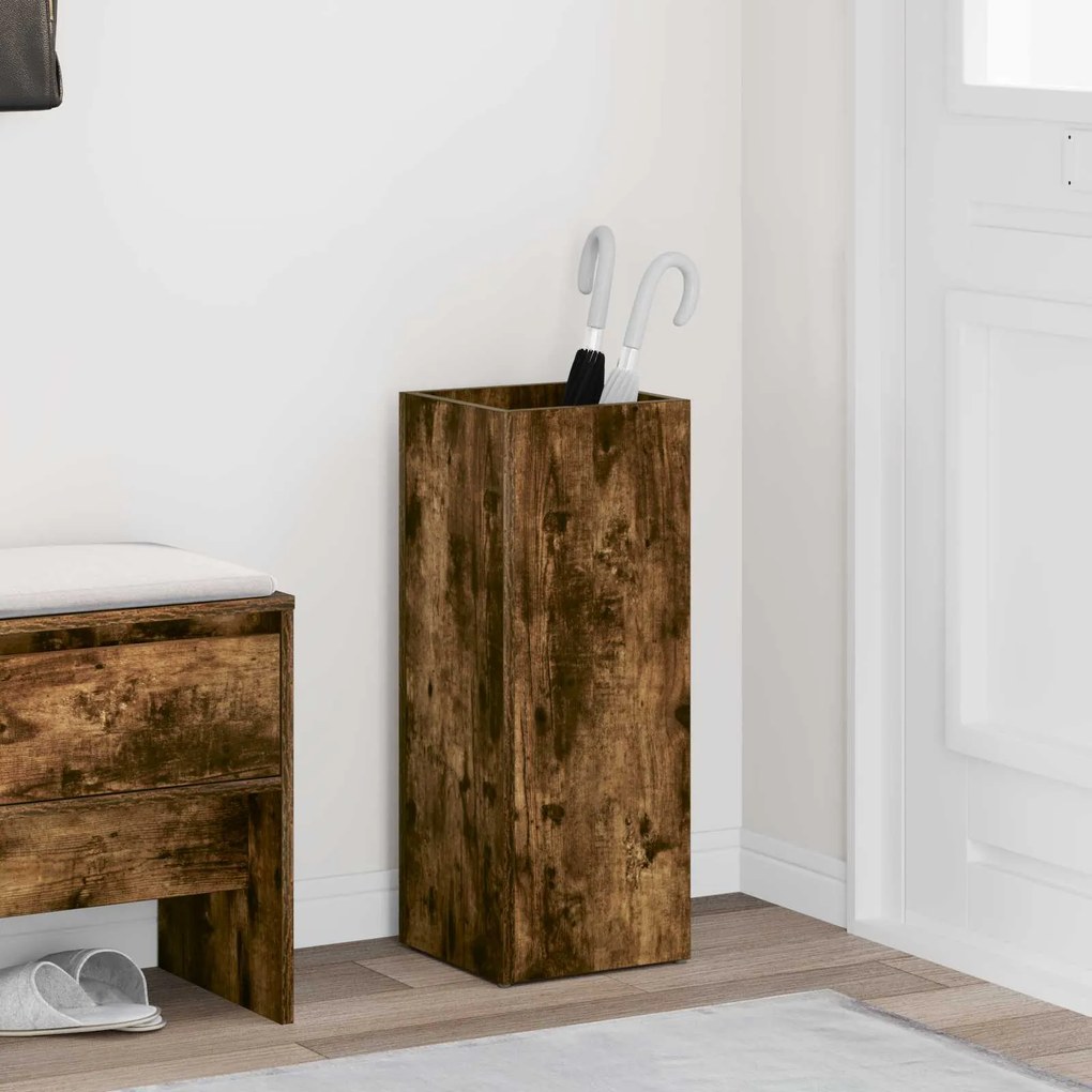 vidaXL Suporte de Guarda-Sol Carvalho Defumado 25 x 24,5 x 64 cm