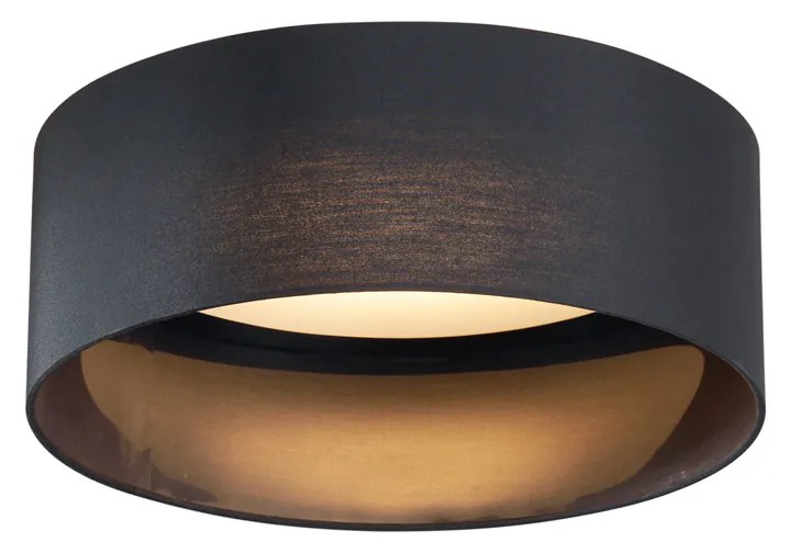 Plafon moderno preto transparente 40cm incl. LED regulável em 3 níveis - Sue